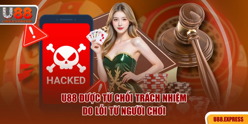 U88 được từ chối trách nhiệm do lỗi từ người chơi